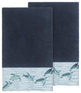 Mia 2 Piece Embellished Bath Towel Set