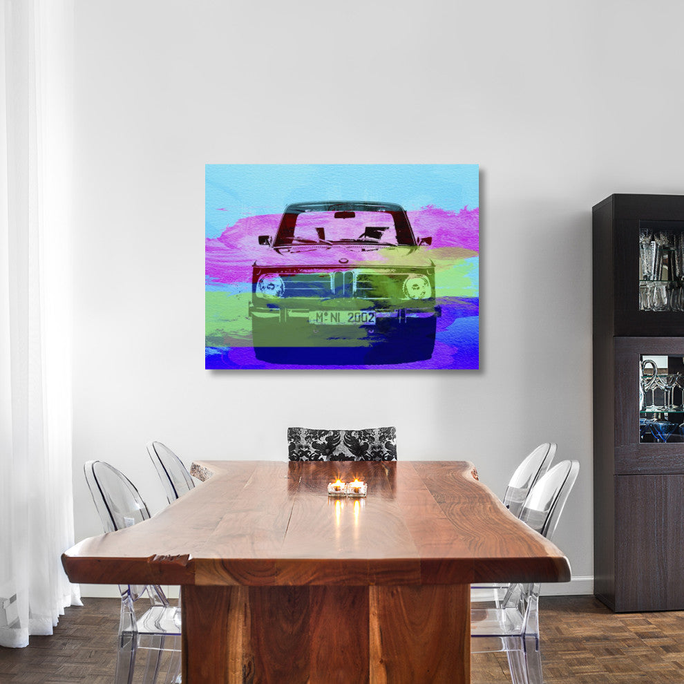 "BMW 2002 Front Watercolor 1" Fine Art Print
