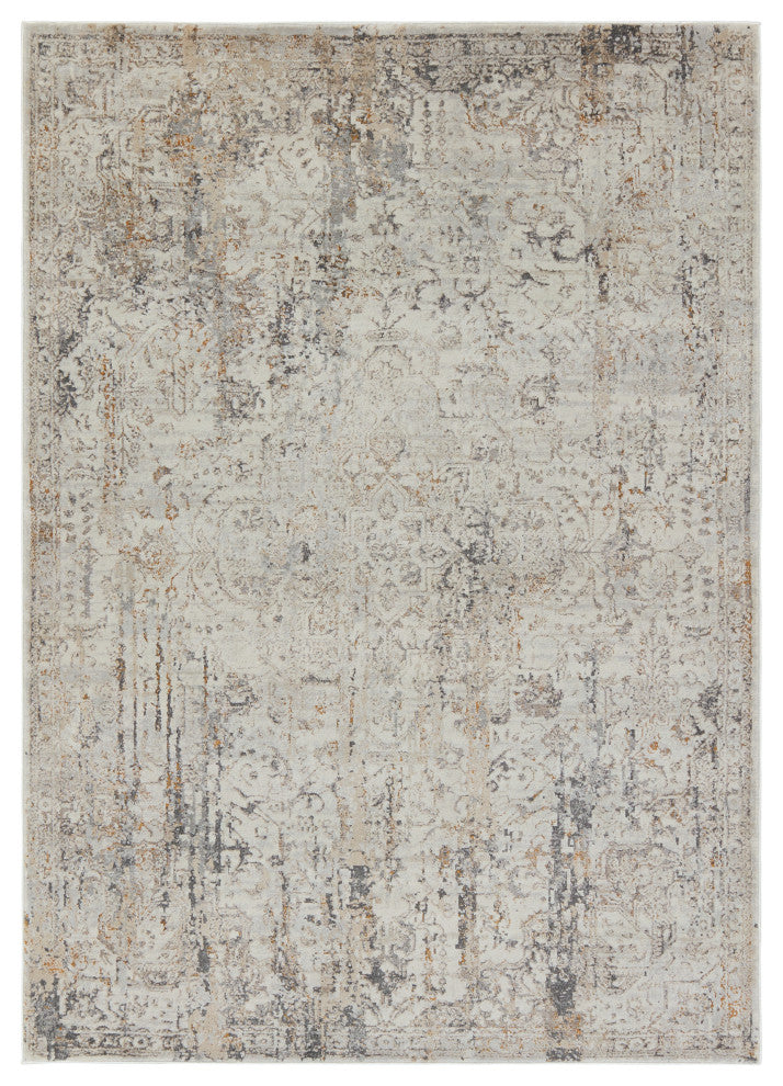 Jaipur Living Belvoir Abstract Light Gray/ Cream Area Rug 5'3"X7'6"