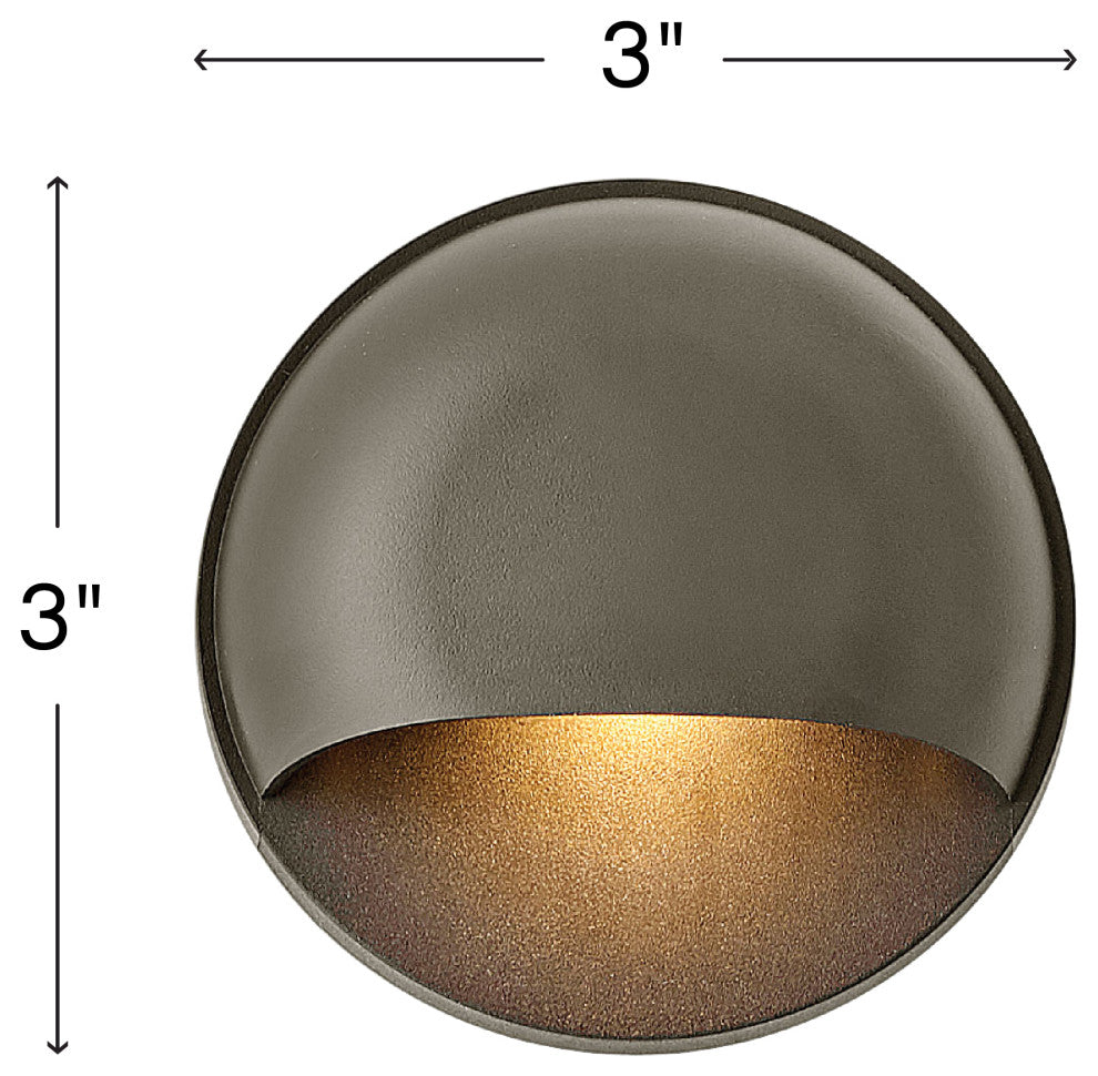 Hinkley Landscape Lighting Nuvi Round Low-Voltage LED Deck Sconce, Bronze