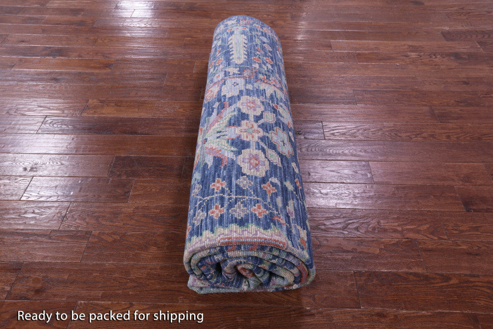 9' 0" X 11' 11" Turkish Oushak Hand-Knotted Wool Rug - Q13290