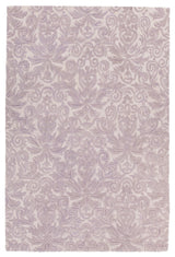 Yelena Hand Tufted Wool Rectangle Area Rug, 5' x 7'1/2", Purple/White