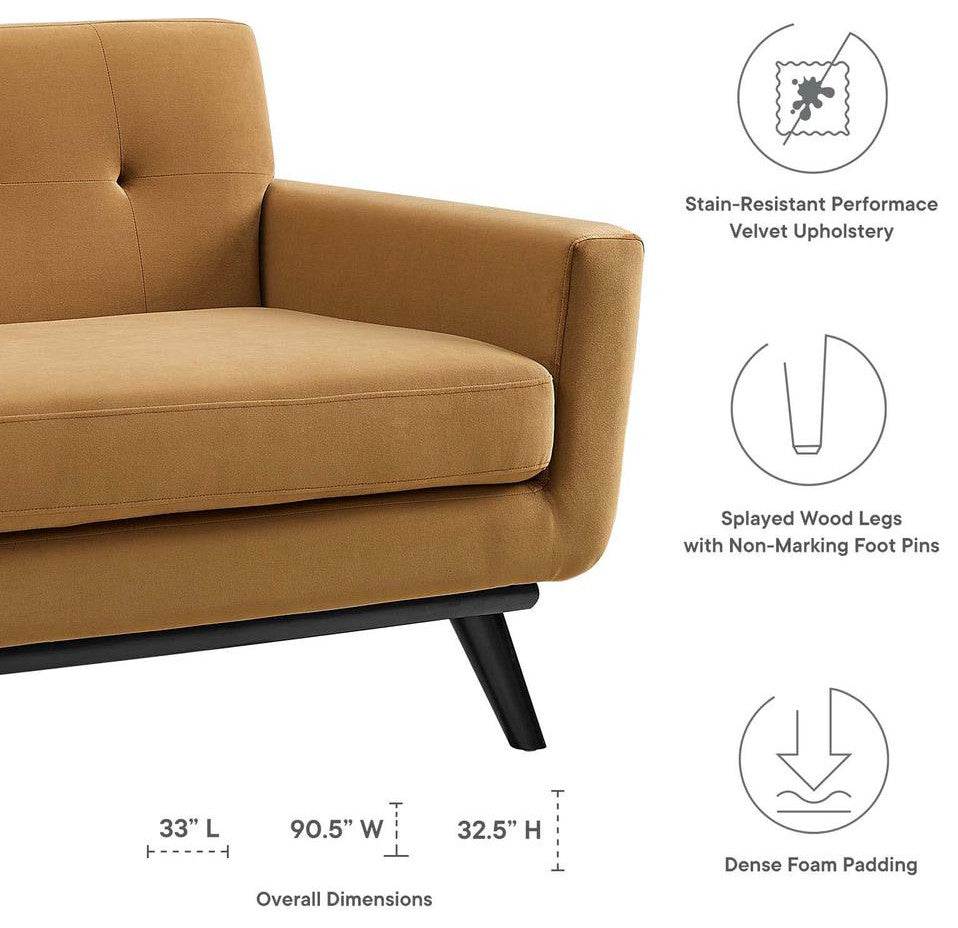 Engage Performance Velvet Sofa