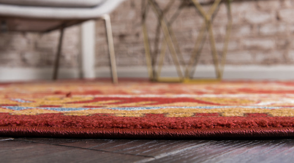 Unique Loom Red Bardiya Sahand 5'x8' Area Rug