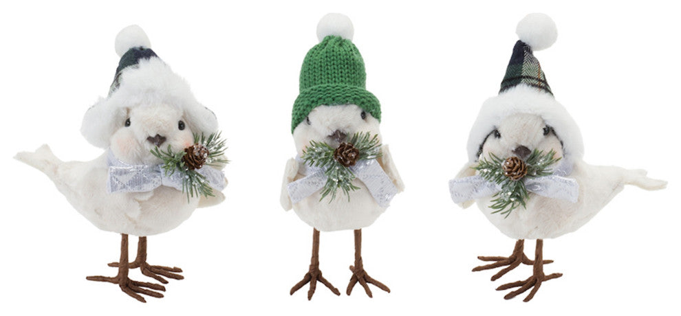 Winter Bird With Hat and Pine Accent, 6-Piece Set