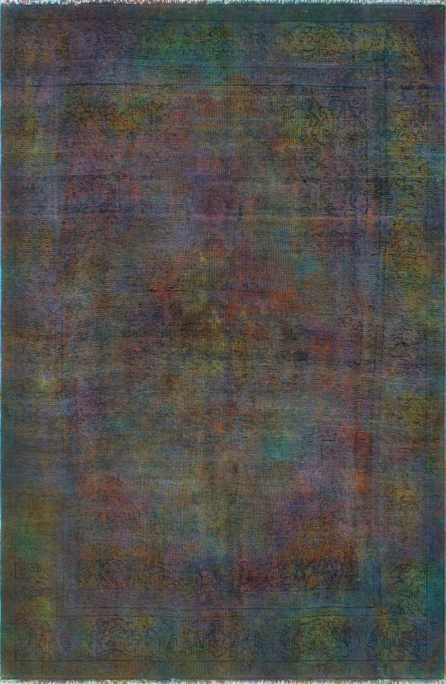 Vintage Distressed Kimora Purple/Pink Rug, 6'4x9'9