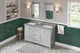 Savino Modern 60" Grey Double Sink Vanity, Steel Grey Cultured Marble Vanity Top