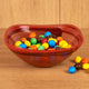 Terra Red Alabaster Glass 10" Squarish Salad or Serving Bowl