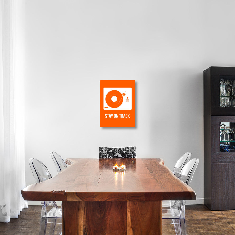 "Stay On Track Orange" Poster Fine Art Print