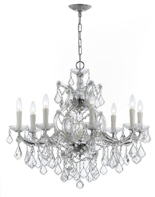 Crystorama Lighting Group 4408-CL-MWP Maria Theresa 9 Light 26"W - Polished