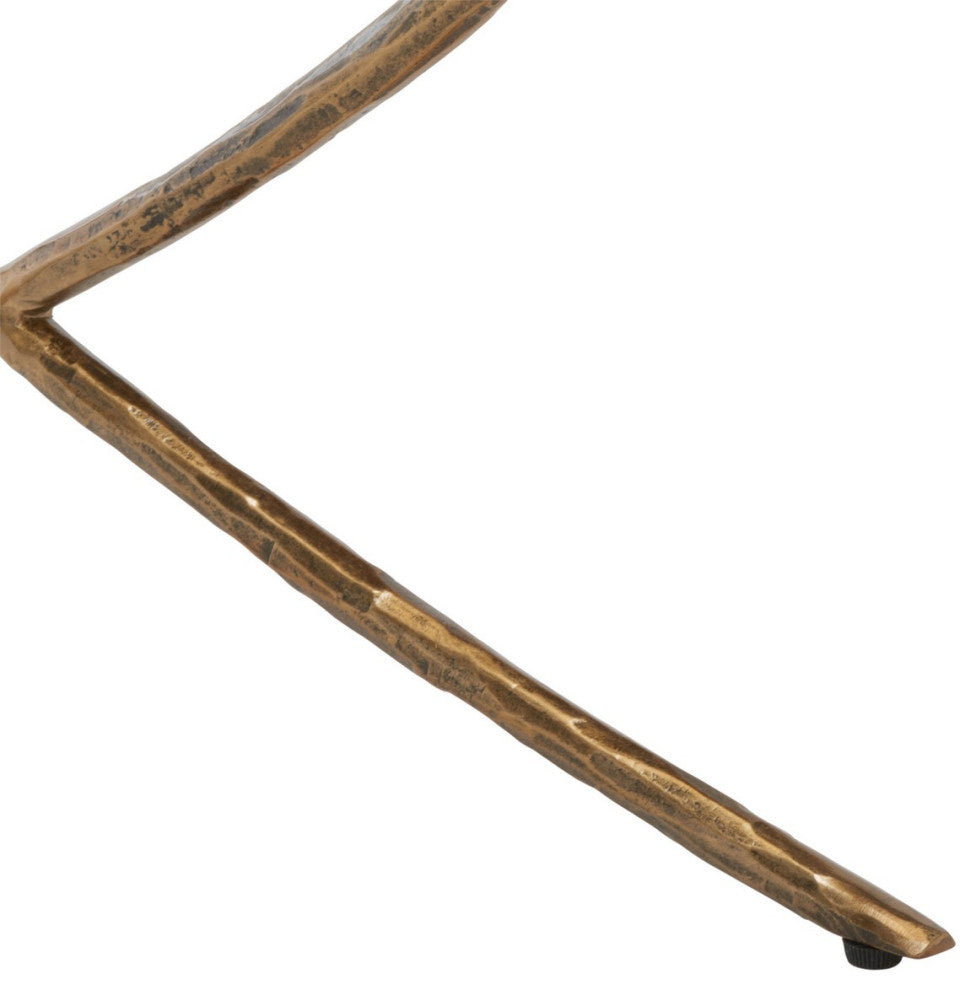 Safavieh Couture Debbie Rectangle Metal Coffee Table, Brass/White