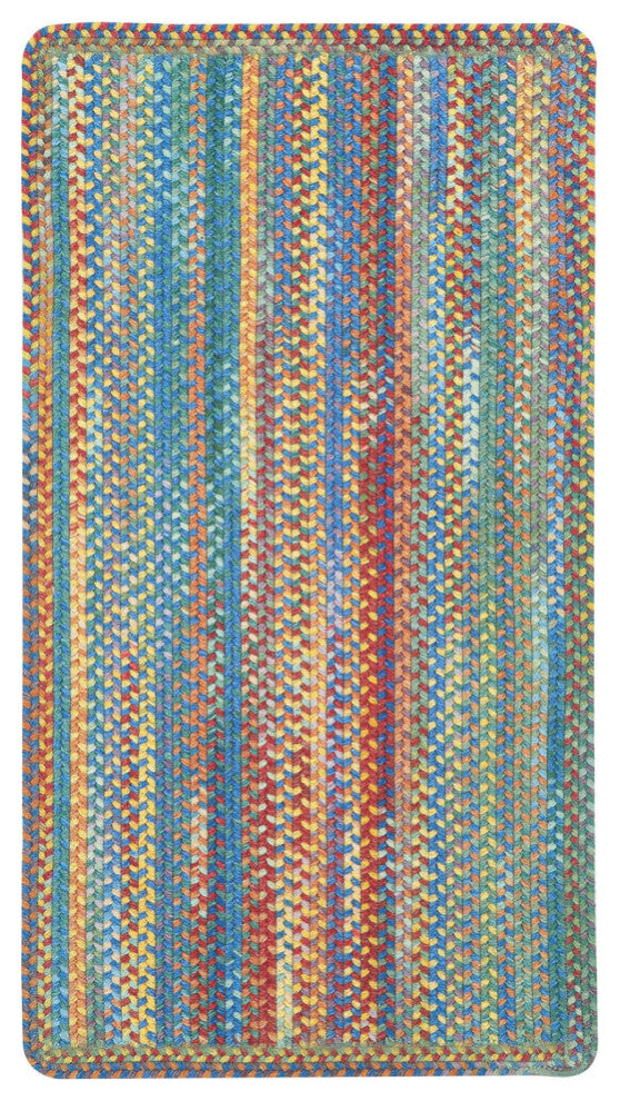 Capel Kill Devil Hill Bright Multi 0210_950 Braided Rugs - 27" X 9' Runner Cross