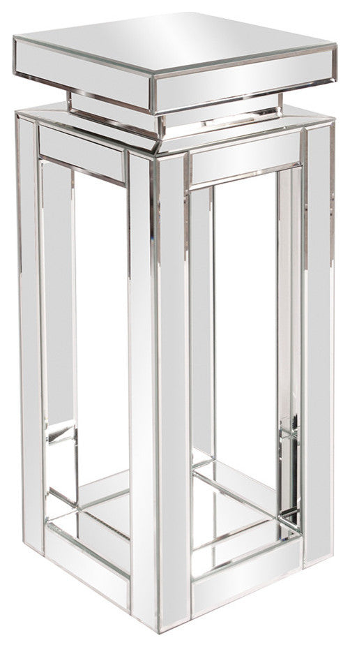 Howard Elliott Mirrored Pedestal Table, small