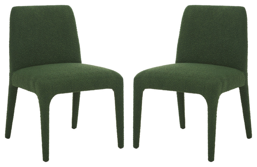 Safavieh Couture Derrick Boucle Dining Chair, Dark Green