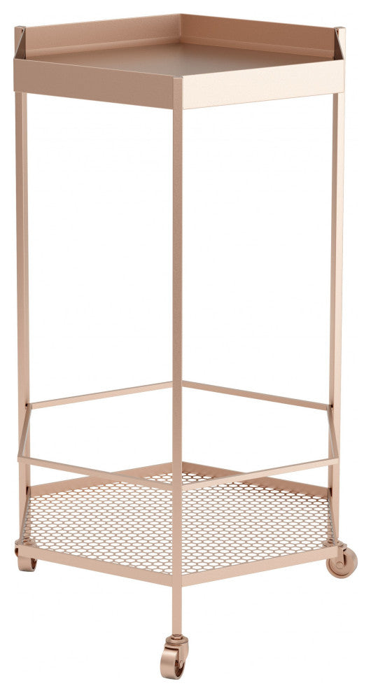 Hex Bar Cart Gold
