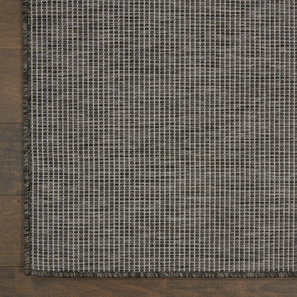 Nourison Positano Contemporary Area Rug, Charcoal, 2'2"x8' Runner