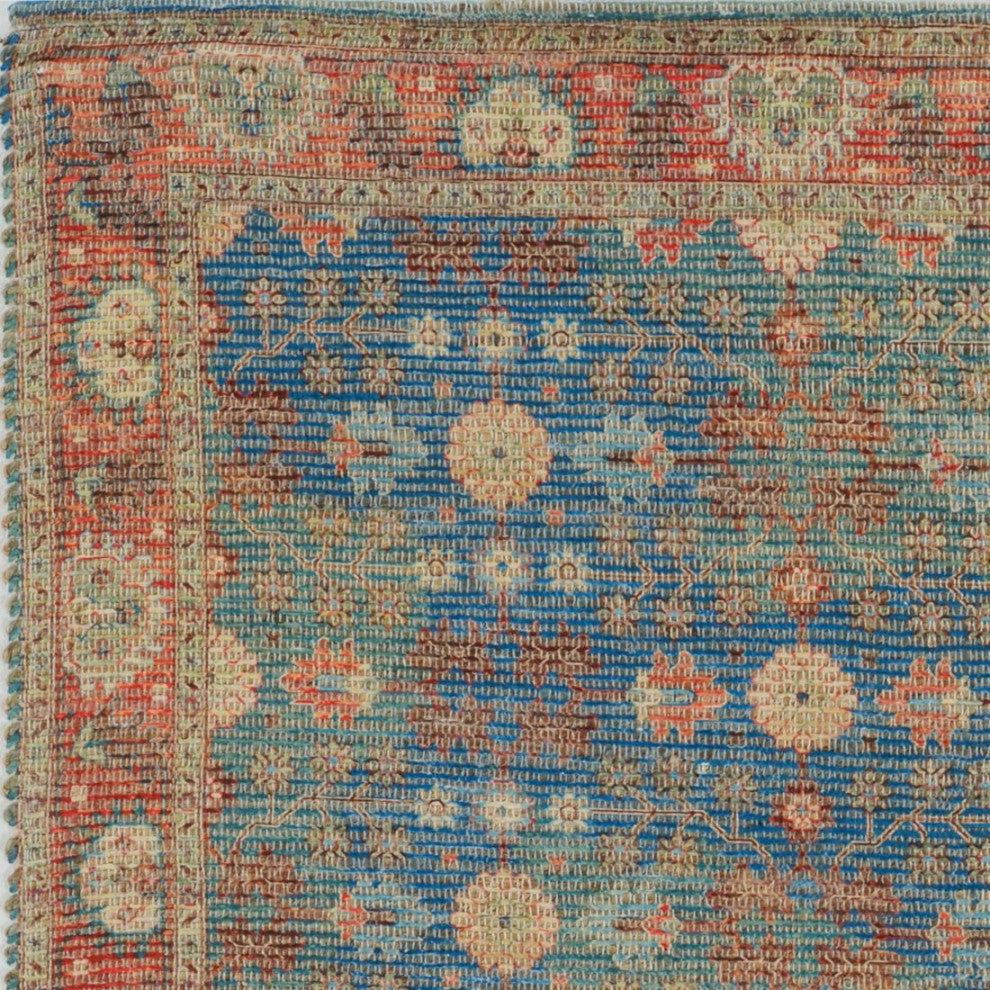 KAS Morris 2227 Blue/Red Traditions Area Rug, 7'6"x9'6"