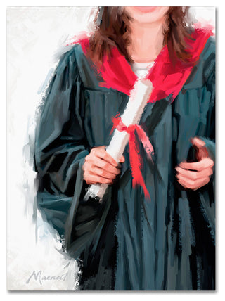 The Macneil Studio 'Graduation Female' Canvas Art, 47"x35"