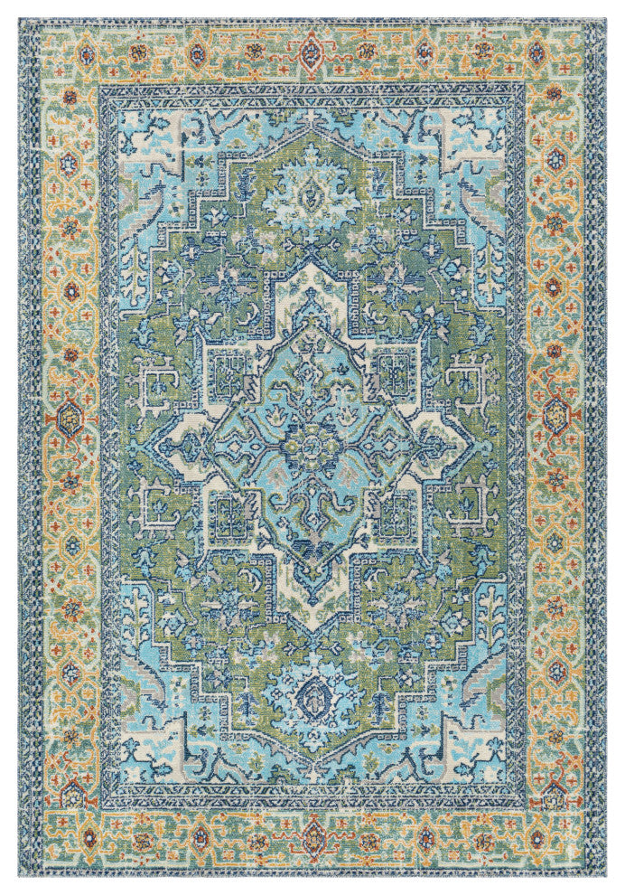 Bodrum BDM-2335 Traditional Green 8'10"x12' Area Rug