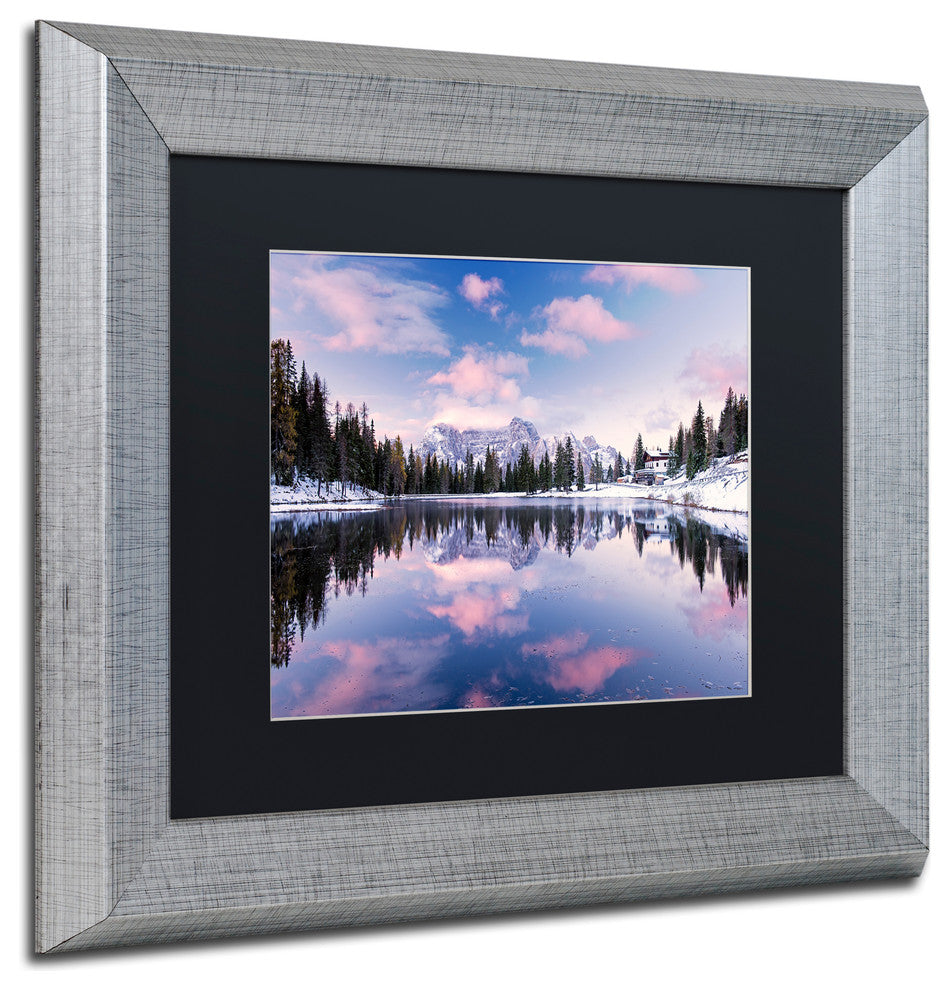 Michael Blanchette ''Alpine Pink'' Art, Silver Frame, Black Mat, 14x11