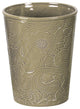 Savannah Ceramic Wastebasket, Taupe