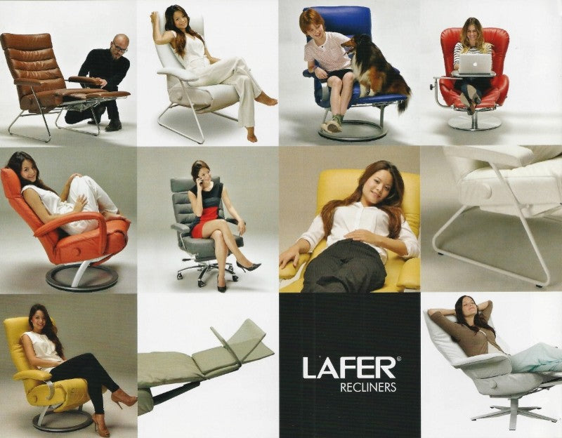 Gaga Recliner Leather Recliner Lafer Recliner Chair, Black