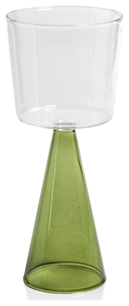 Viterbo Wine White Wine Glasses, Set of 4, Green