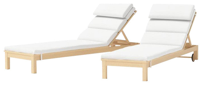 Kooper Sunbrella Outdoor Patio Chaise Lounges, Bliss Linen