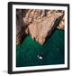 "Jagged Cliffs" Framed Print by Karolis Janulis