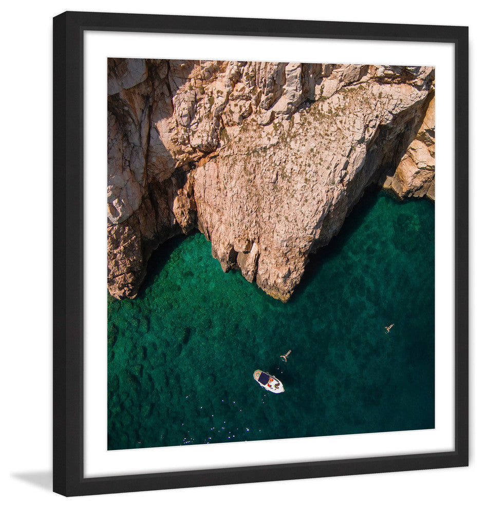 "Jagged Cliffs" Framed Print by Karolis Janulis