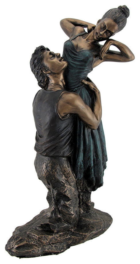Bronze Finish Neoclassical Ballet Dancers Statue
