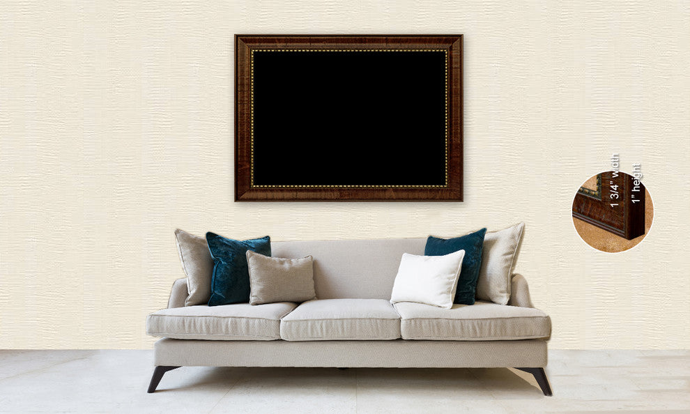 Argentina Country Textured Flag Print With Brown Gold Frame, 15"X21"