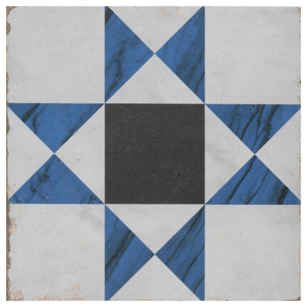 Renaissance Deco Cross Porcelain Floor and Wall Tile Sample