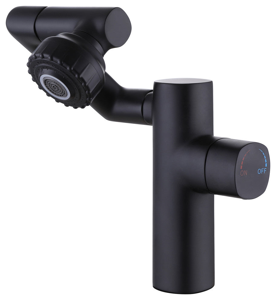 Deck Mounted Industrial Single Handle Bathroom Faucet, Single Hole