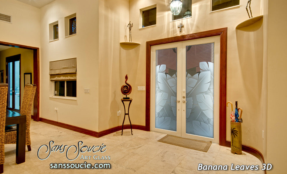 Interior Prehung Door or Interior Slab Door - Banana Leaves - Primed - 24" x...