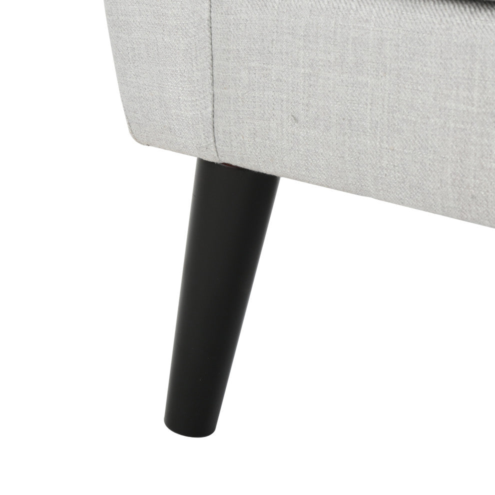 GDF Studio Sierra Mid Century Fabric Club Chair, Light Gray