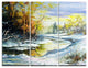 "River in the Spring Woods" Glossy Metal Wall Art, 3 Panels, 36"x28"