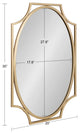 Rateau Scalloped Wall Mirror, Gold, 20"x30"