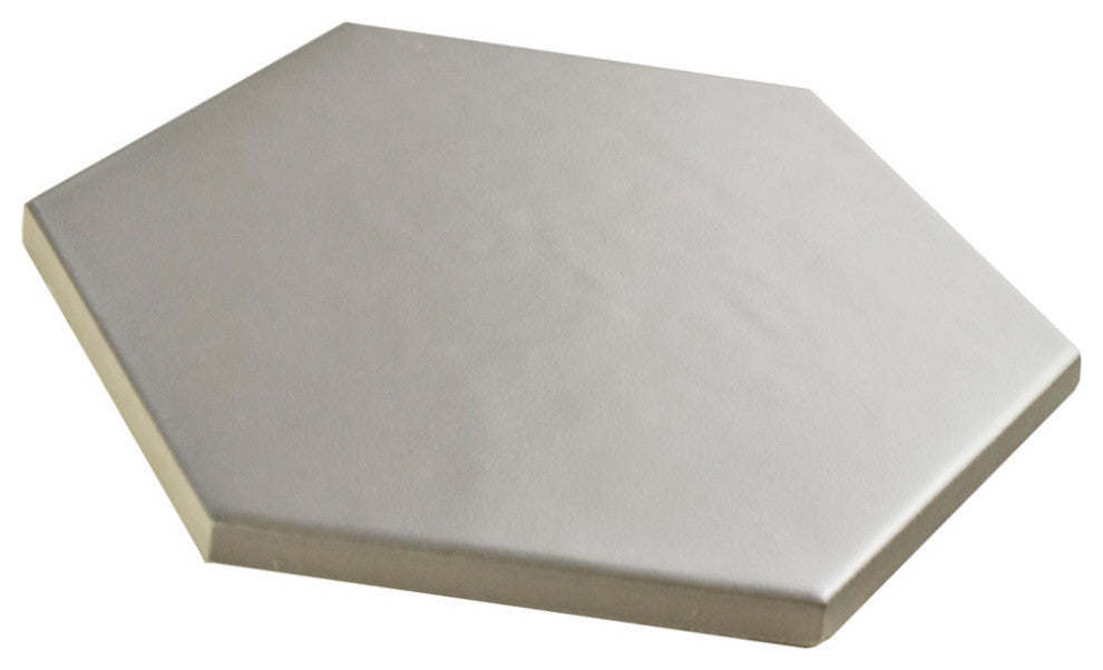 HexTile Ceramic Floor and Wall Tile, Matte Grey, Sample