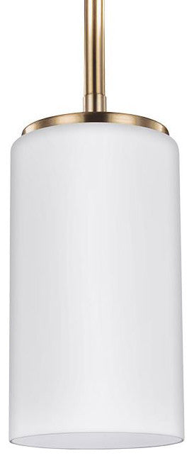 Generation Lighting 6124601 Alturas 4"W Outdoor Mini Pendant - Satin Brass