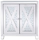 28 In Clear Crystal Mirrored Two Door Cabinet