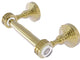 Pacific Grove 2-Post Toilet Paper Holder with Dotted Accents, Unlacquered Brass