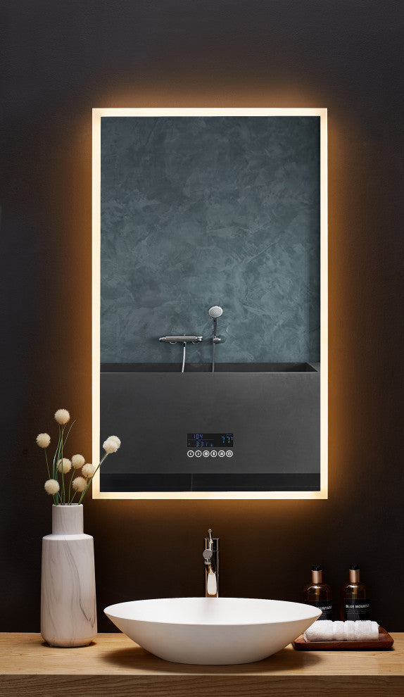 Immersion LED Frameless Mirror, 24"