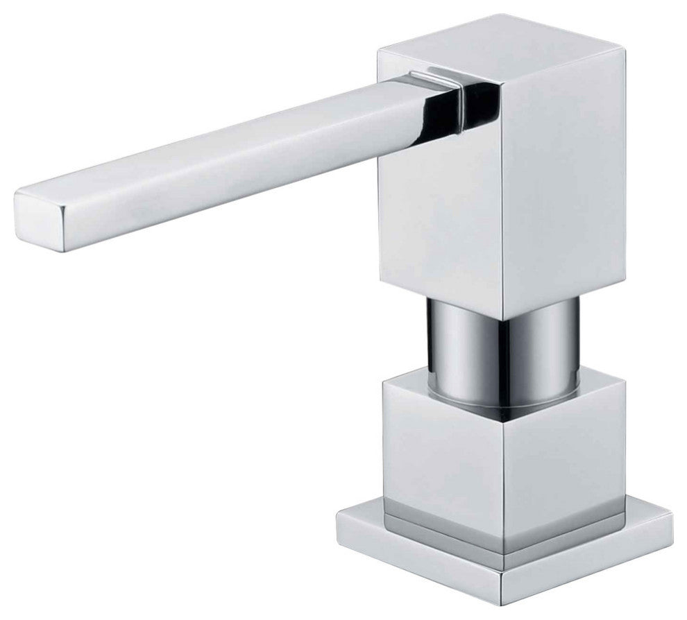 Q-Haus Solid Brass Soap, Lotion Dispenser, Polished Chrome