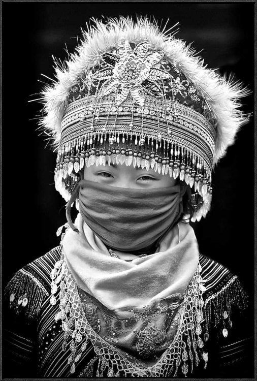 "HMong" Framed Canvas Giclee by John Moulds, 25x37"