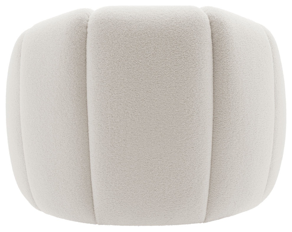 Callista Swivel Accent Chair, Monroe White