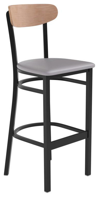 Wright Commercial Grade Barstool -500 LB. Capacity Steel Frame, Natural Birch Wo