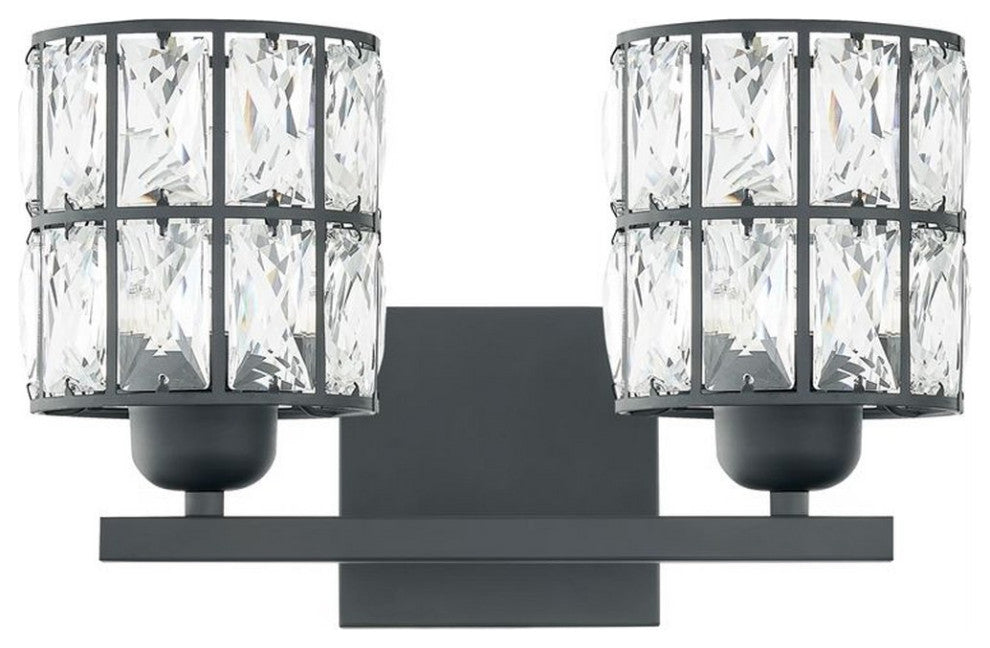 Quoizel GIB8613MBK Two Light Bath, Matte Black Finish