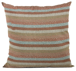 Plutus Brown Tracks Stripe Luxury Throw Pillow, 12"x20"