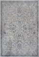 HomeRoots 8'x11' Silver Blue Machine Woven Traditional Floral Indoor Area Rug